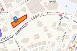 The Orchard Boluevard plot (in orange) is estimated to yield around 110 new private homes.