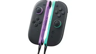 A look at the upcoming Joy-Con 2 purple and green colorway, which is set to release in the middle of February for Switch 2.