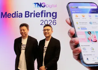 (From left) TNG Digital chief executive officer Alan Ni and chief product and growth officer Chiew Wei Wing at their Media Briefing 2026. - File pic credit (TNG Digital)
