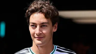 George Russell in the paddock in Monaco