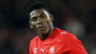 Breel Embolo in action for Switzerland