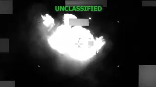 A suspected drug-trafficking vessel erupts in flames
