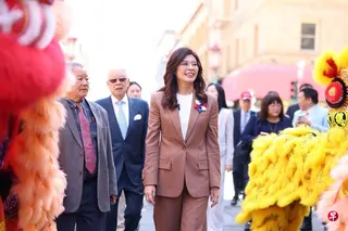台湾在野的国民党主席郑丽文，访美首站来到旧金山湾区。 （取自郑丽文脸书）