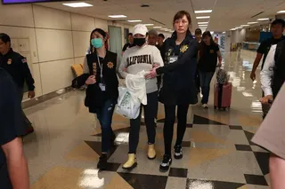 劉喬安自美國押解返台，昨晚抵達桃園機場。記者黃仲明/攝影