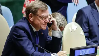 Getty Images German Foreign Minister Johann Wadephul attends a meeting of the UN General Assembly for the election of the non-permanent members of the UN Security Council at the United Nations headquarters in New York City on June 3, 2026