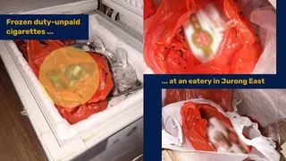 裕廊东食肆冰柜藏逾740包漏税烟  四名中国籍员工涉案两人判监