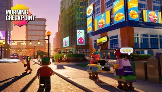 Lego characters appear in Fortnite.