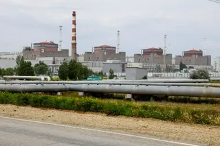 A view shows the Zaporizhzhia nuclear power plant.