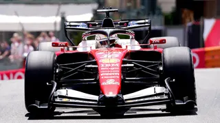 Ferrari's Charles Leclerc in Monaco Grand Prix first practice