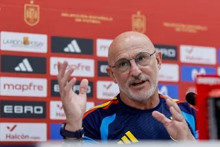 Spain coach Luis de la Fuente speaks during a press conference at the Ciudad del Futbol in Las Rozas, outside Madrid, June 3, 2026. — AFP pic