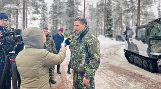 芬蘭國防部長哈卡寧（Antti Häkkänen）參加2026年3月 「極寒回應...