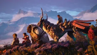 Guild Wars 3 characters standing on cliff.