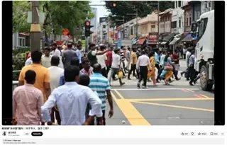 A screengrab of content on YouTube which selectively used images and footage of crowded streets along Little India.