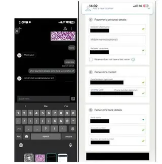 骗子会要求受害人通过PayNow付款且留下信息等，但过后就失联。（新加坡警察部队提供）