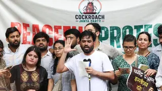 'Cockroach Party' leader returns to India for first New Delhi protest