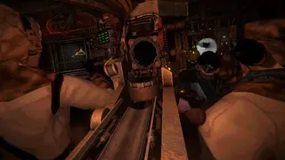 A view from inside your tank in Carcass Clad, showing the loading mechanism for the main gun.