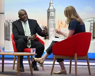 David Lammy being interviewed by Laura Kuenssberg