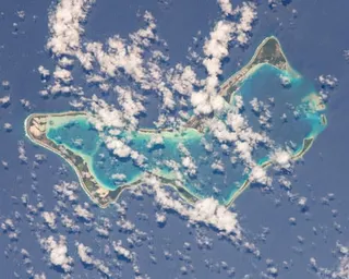 aerial view of island