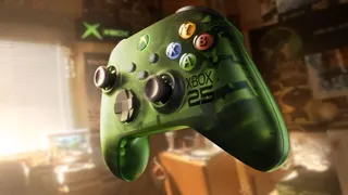 Xbox Wireless Controller X25 Special Edition appears in a bedroom.