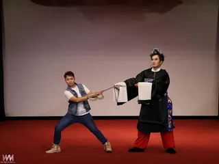 歌仔戲遇上布袋戲會擦出什麼火花？《三水映心》將於7月在員林登場，今日搶先亮相宣傳會，展現跨界舞台魅力。（記者陳雅芳攝）