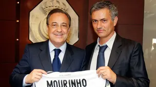 Florentino Perez and Jose Mourinho