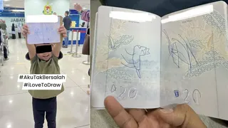 欲哭无泪！出国当天护照被三岁女涂鸦  马国男须补办并改机票