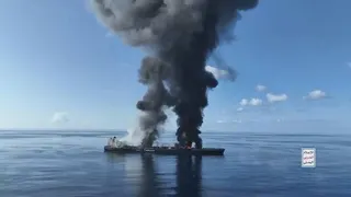 葉門叛軍青年運動2024年8月在紅海襲擊一艘懸掛希臘國旗的油輪。（美聯社）