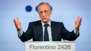 Florentino Perez makes his candidate presentation for the presidency of Real Madrid