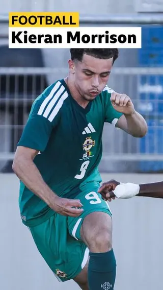 Kieran Morrison in action for Northern Ireland