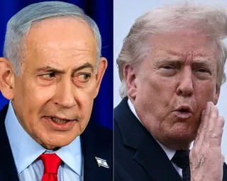 Composite image of Israeli prime minister Benjamin Netanyahu and US president Donald Trump