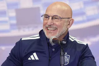 Spain’s head coach Luis de la Fuente smiles during a press conference at the Cuauhtemoc stadium in Puebla, Mexico, on June 7, 2026, ahead of the friendly match against Peru as preparation for the FIFA 2026 World Cup. — AFP pic