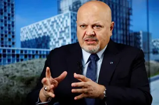 International Criminal Court (ICC) Prosecutor Karim Khan talks during an interview with Reuters in The Hague, Netherlands January 16, 2025.