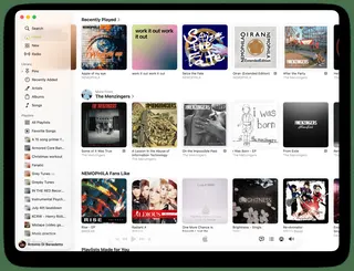 <em>Like many other sidebars in Tahoe, Apple Music’s was more muted.</em>