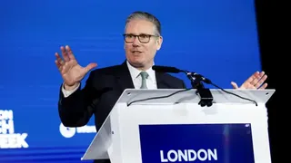 施紀賢在年度倫敦科技週（London Tech Week）上講話