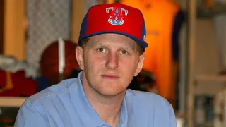 Actor Michael Rapaport speaking at NBA Store in New York City