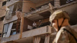 شقق مدمرة جراء غارة جوية إسرائيلية في الضاحية الجنوبية لبيروت، لبنان، الأحد 7 يونيو/حزيران 2026.