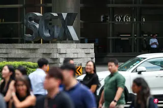 新加坡海峡时报指数闭市起59.58点或1.2％，报5023.25点。 （档案照片）