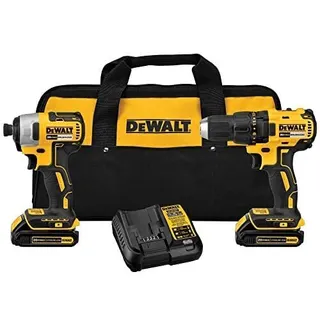 DEWALT 20V MAX Cordless Drill, Impact Driver Combo Kit, with 2 Batteries and Charger Included (DCK277D2)