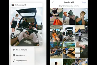 Instagram grid reorder