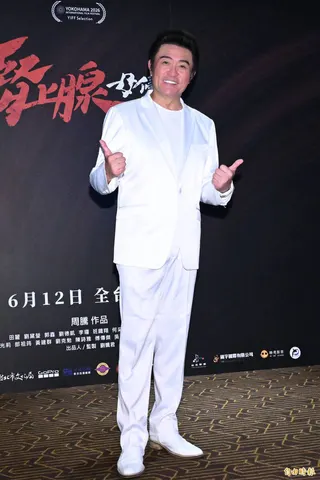 李㼈分享片中突破尺度的瘋狂演出，也回應震驚演藝圈的傅子純離世噩耗。(記者胡舜翔攝)