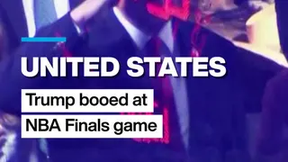 Trump booed at New York arena before NBA Finals game (2026)