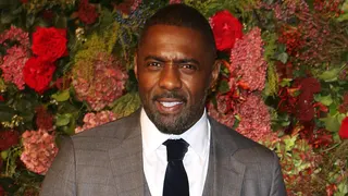 Idris Elba arriving at the Theatre Royal Drury Lane in London