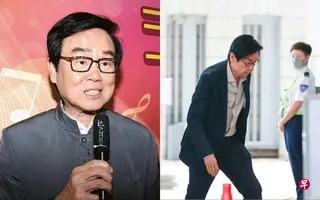 黄百鸣5月22日被裁定“内幕交易罪”成立，6月9日现身香港西九龙裁判法院（右图）。 （左图取自互联网；右图取自港媒“hk01”）
