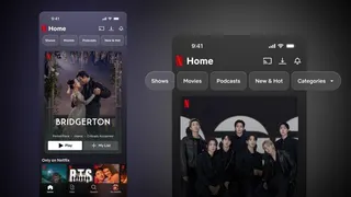 Netflix宣布推出行動裝置重大更新，直式影片牆重塑手機娛樂體驗。圖／Netf...