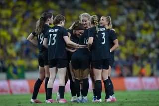 Sophia Smith of United States celebrates with teammates