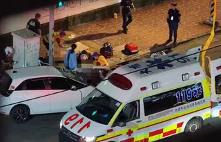 桃園經國路發生警匪追逐。（圖／讀者張先生提供）