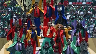 Getty Images Colombian singer and producer J Balvin performs during the opening ceremony