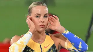 Keely Hodgkinson prepares to run during the Diamond League meet in Rome