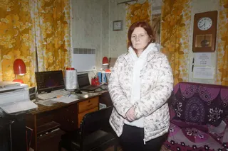 Head of the Chernobyl Meteorological Station Lyudmila Dyblenko in the Chernobyl Exclusion Zone, Ukraine, December 16, 2025.