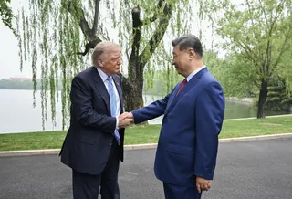 5月15日上午，中國國家主席習近平在中南海與美國總統川普舉行小範圍會晤。（新華社...